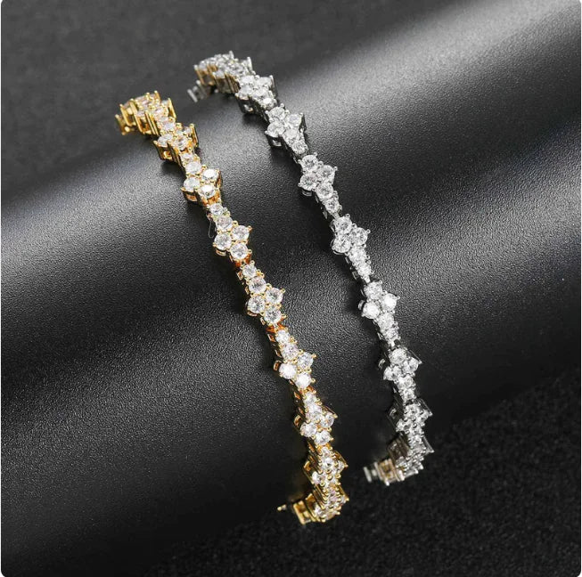 Gents' Plum Zircon Tennis Bracelet