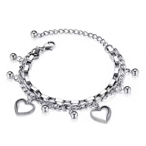 Love Heart Bead Bracelet