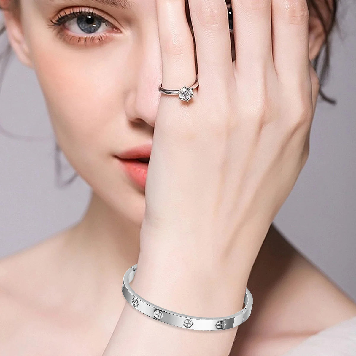 Modern steel nail bracelet