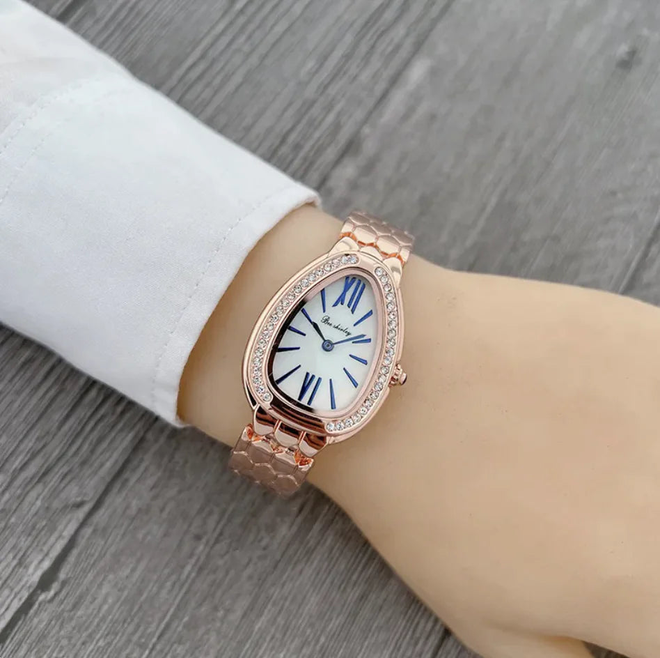 Women's Elegant Quartz Watch with Steel Belt