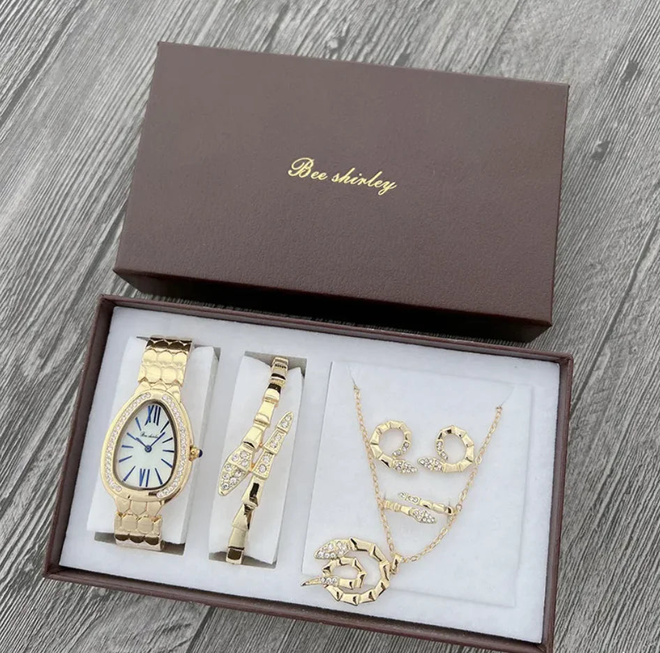 Women's Elegant Quartz Watch with Steel Belt