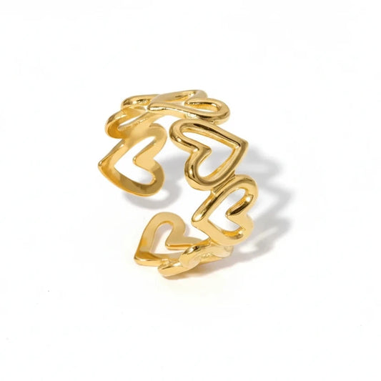 Adjustable Heart Love Ring