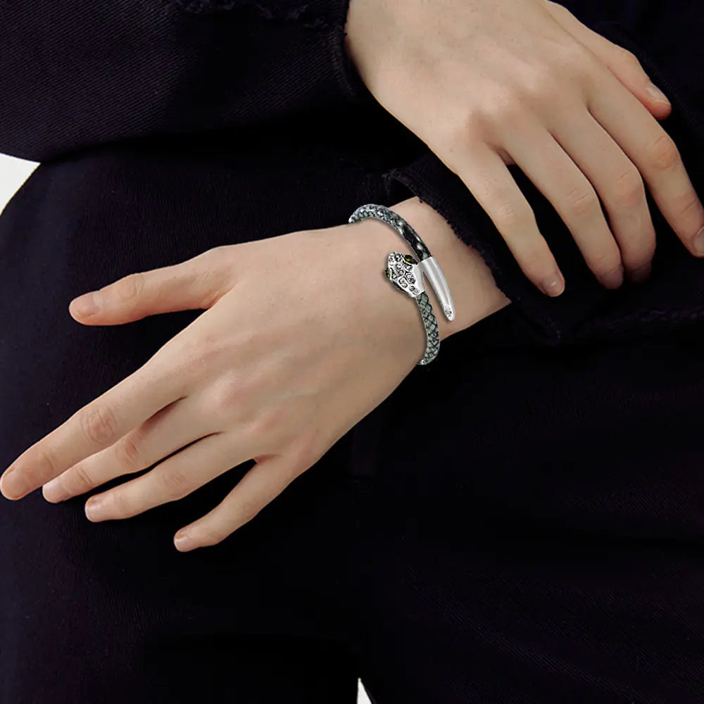 Zircon Leopard Serpent Bracelet