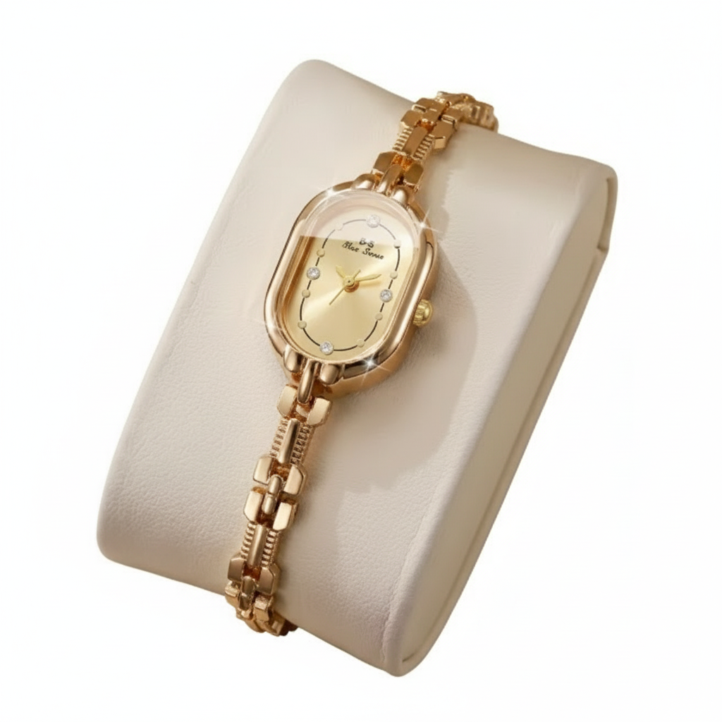 Retro Oval Gold Quartz Watch