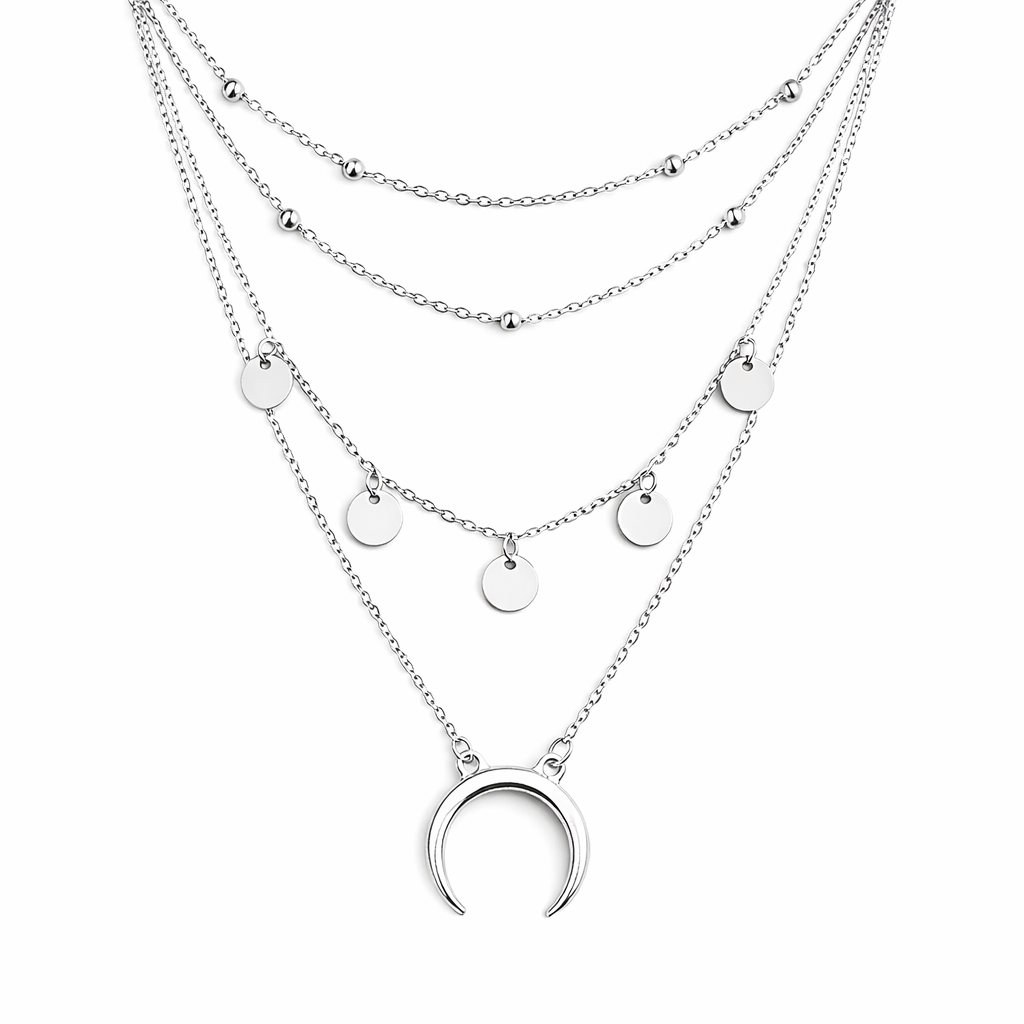 Multi-Layer Moon Necklace