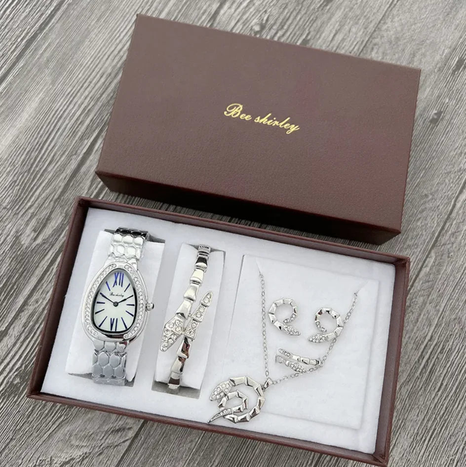 Women's Elegant Quartz Watch with Steel Belt