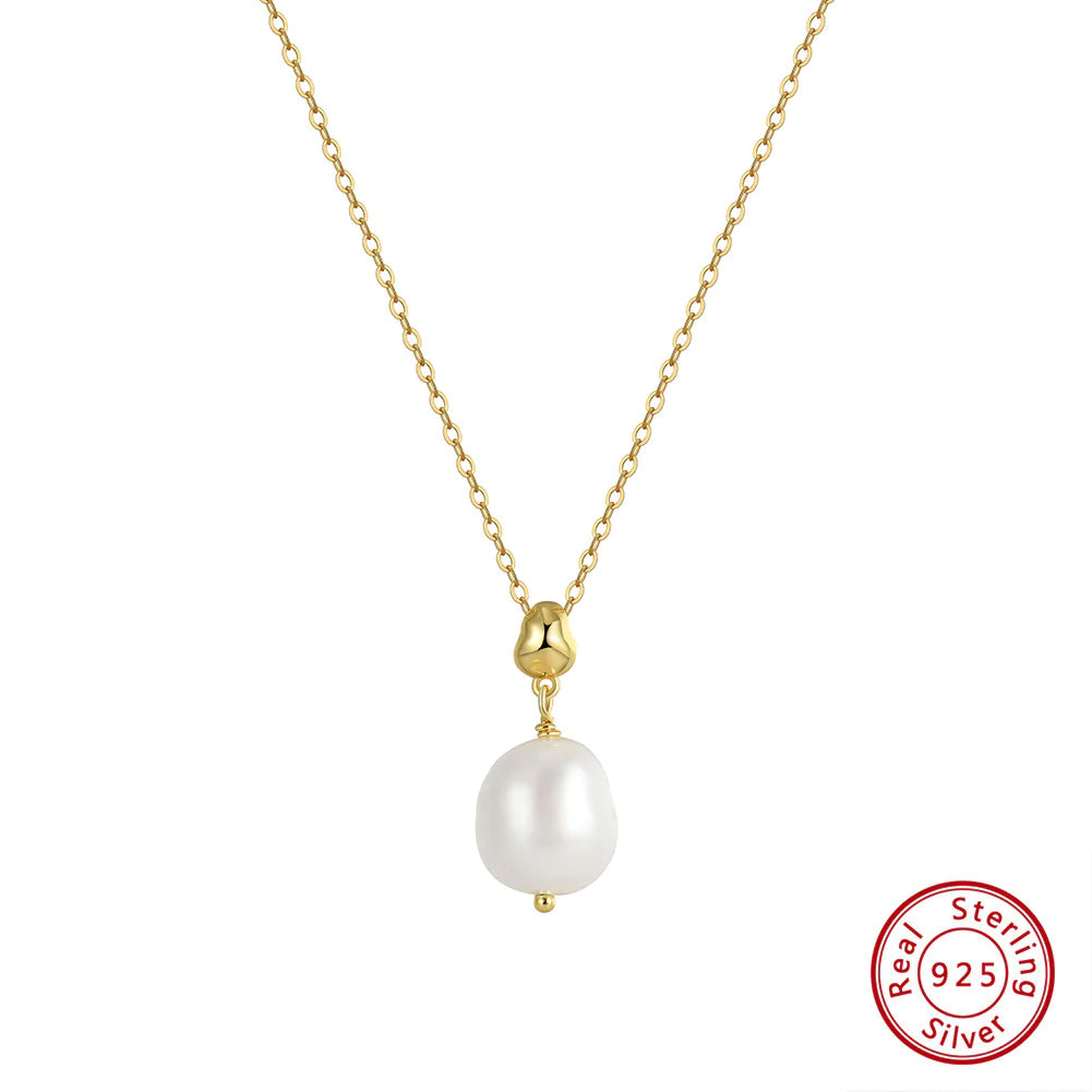 S925 Sterling Silver Necklace OT Buckle Natural