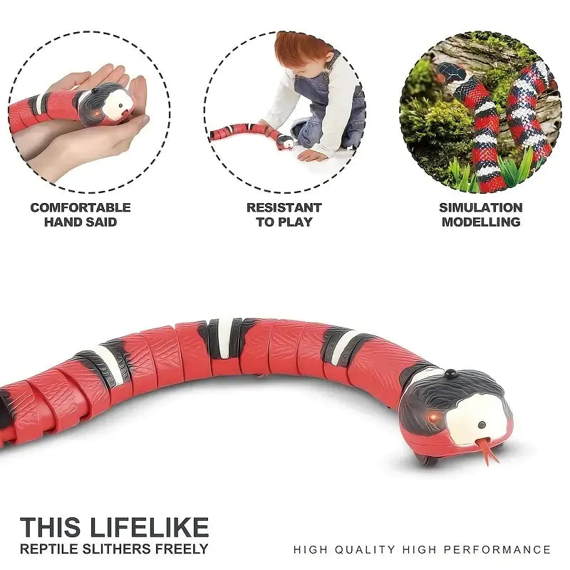 USB Charging Interactive Snake Toy for Cats