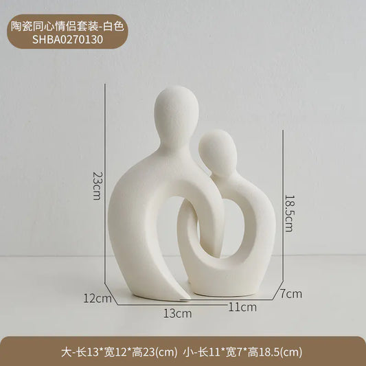 Modern Minimalist Abstract Couple Figurine Decor