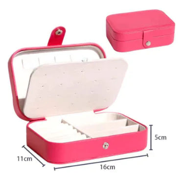 Compact Travel Jewelry Box for Earrings and Rings
