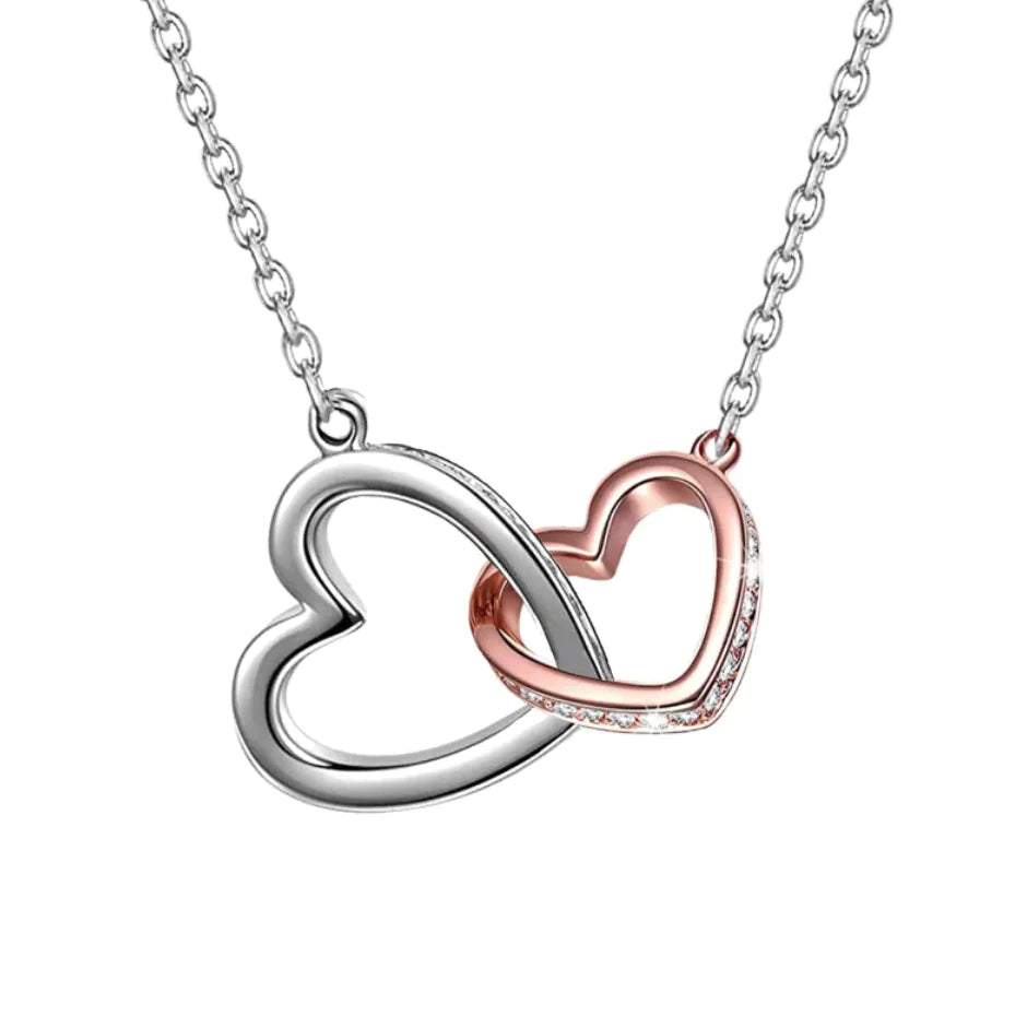 Dual Heart Silver Pendant
