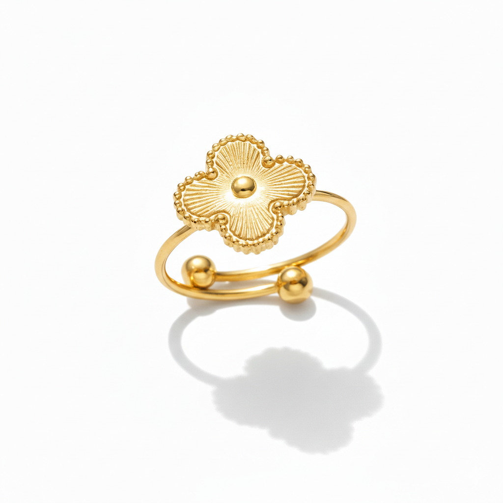 Modern Four-Leaf Clover Jewelry Set