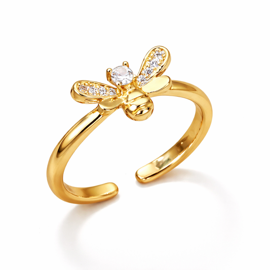 Golden Bee Spark Ring
