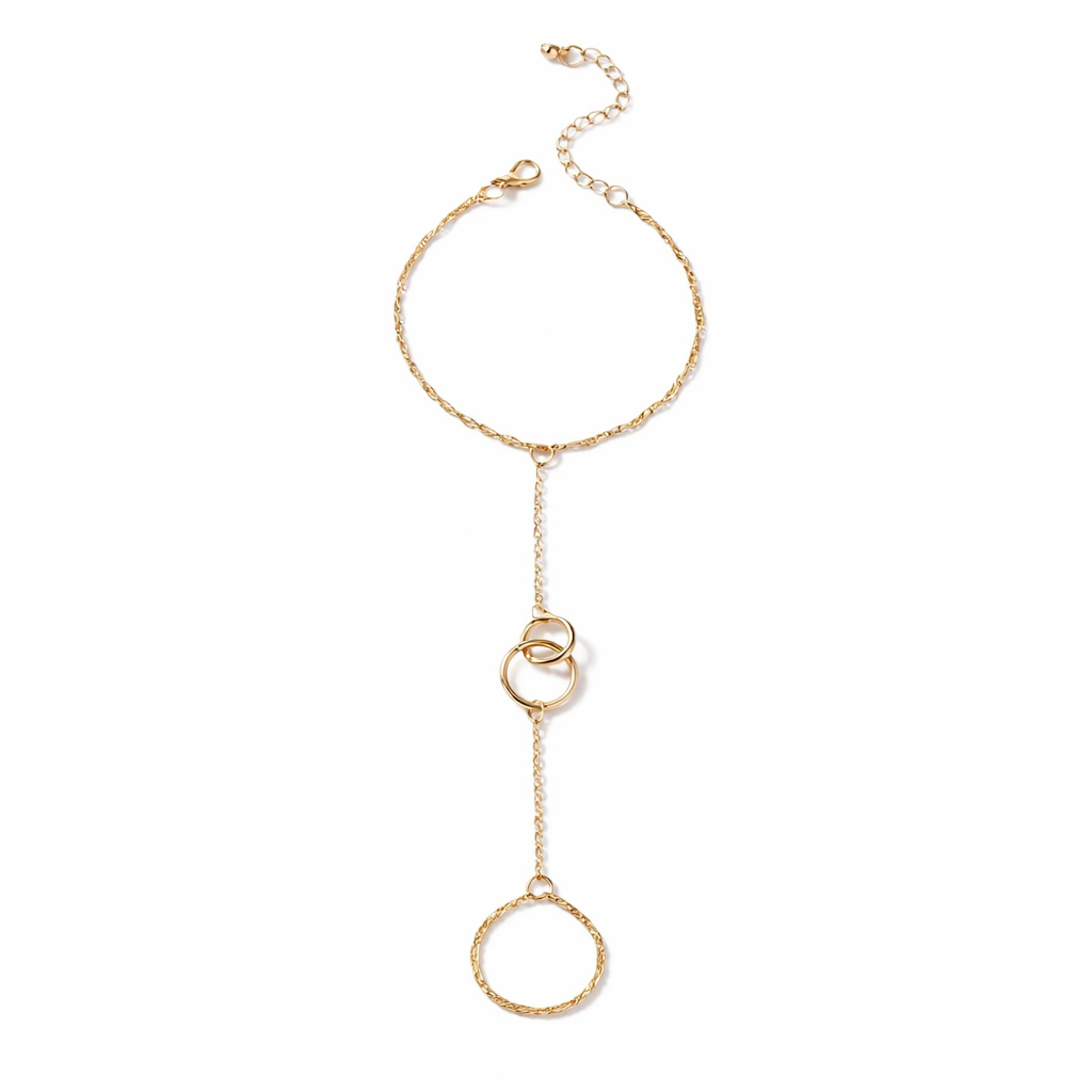 Golden Orbit Hand Chain