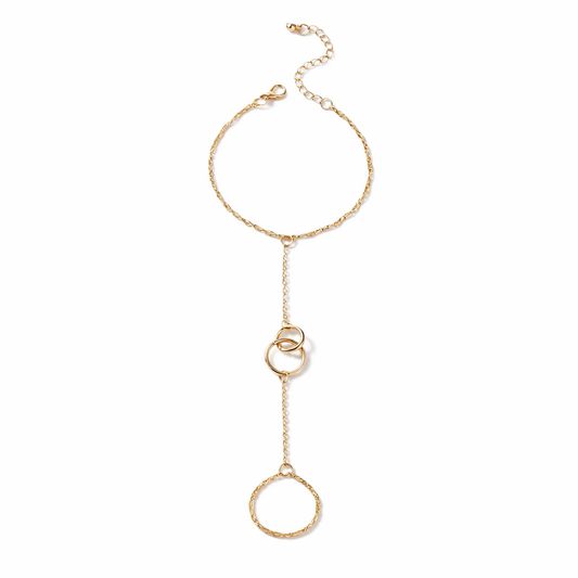 Golden Orbit Hand Chain