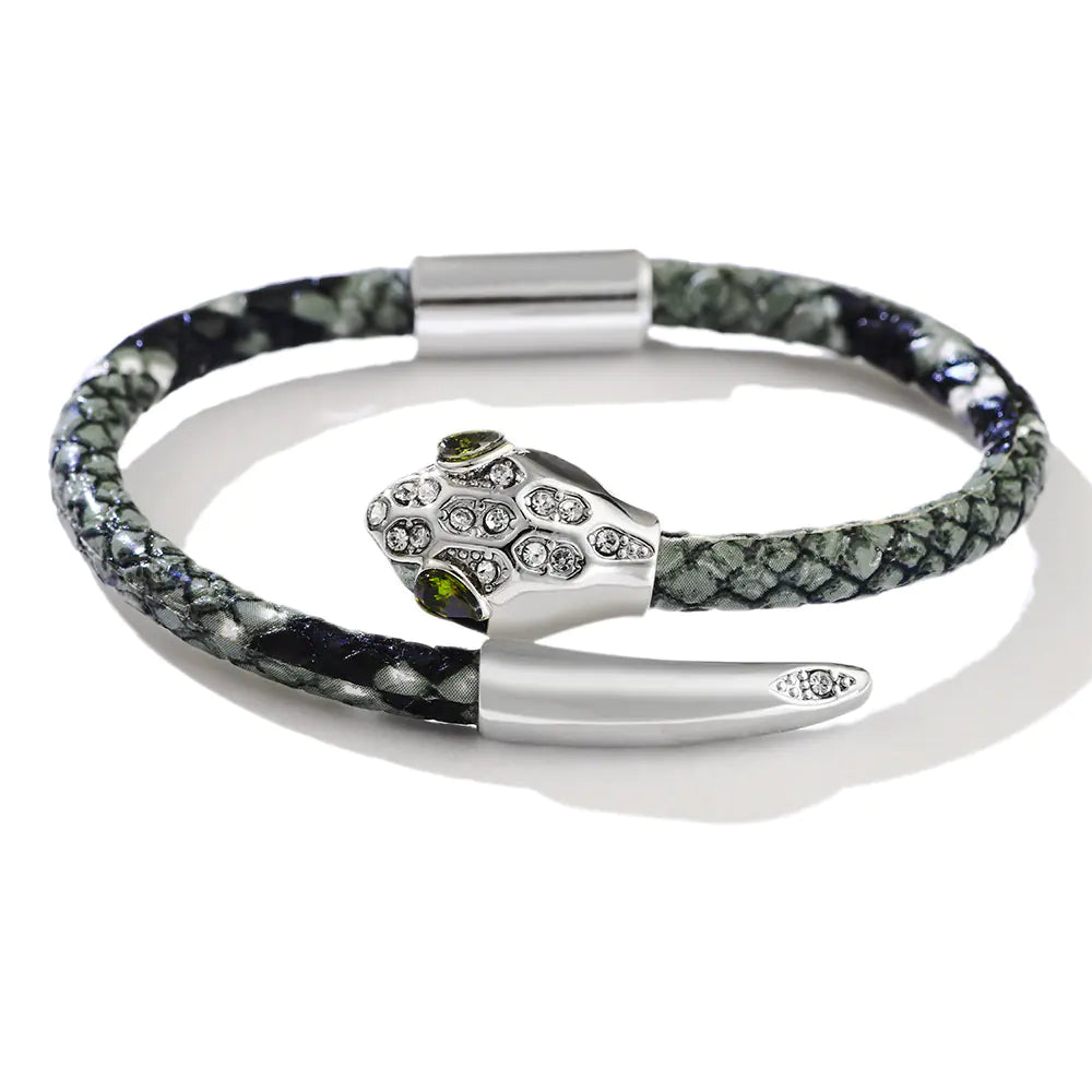 Zircon Leopard Serpent Bracelet