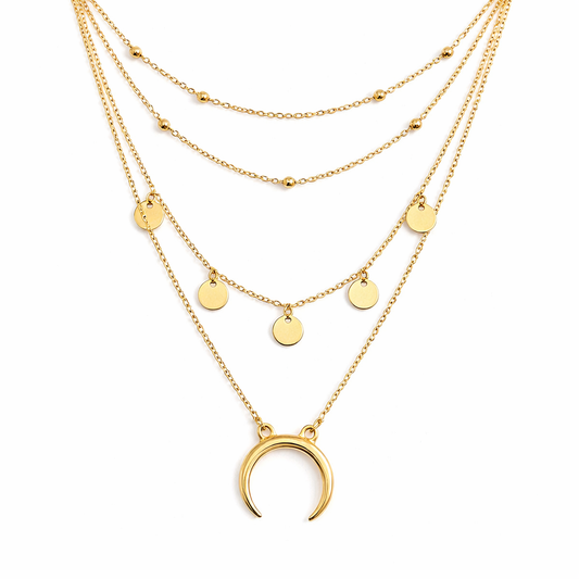Multi-Layer Moon Necklace