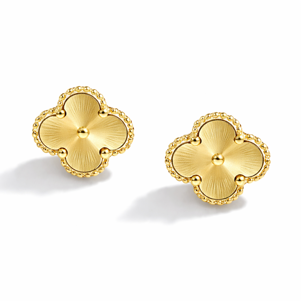 Modern Four-Leaf Clover Jewelry Set