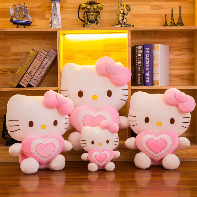 Cute Pink Heart Cat Plush Doll