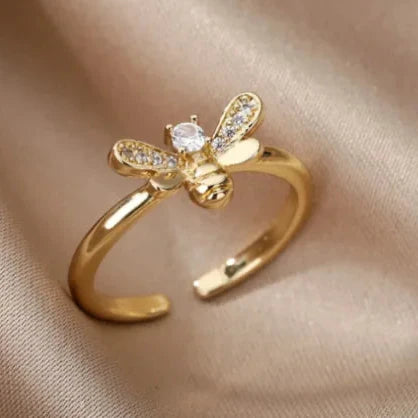 Golden Bee Spark Ring