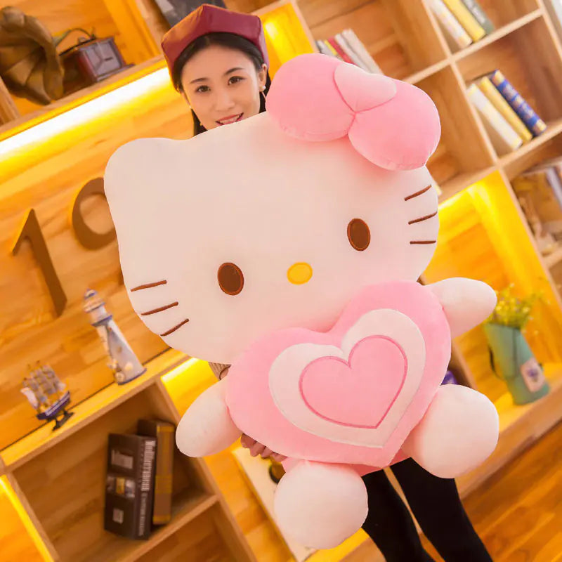 Cute Pink Heart Cat Plush Doll