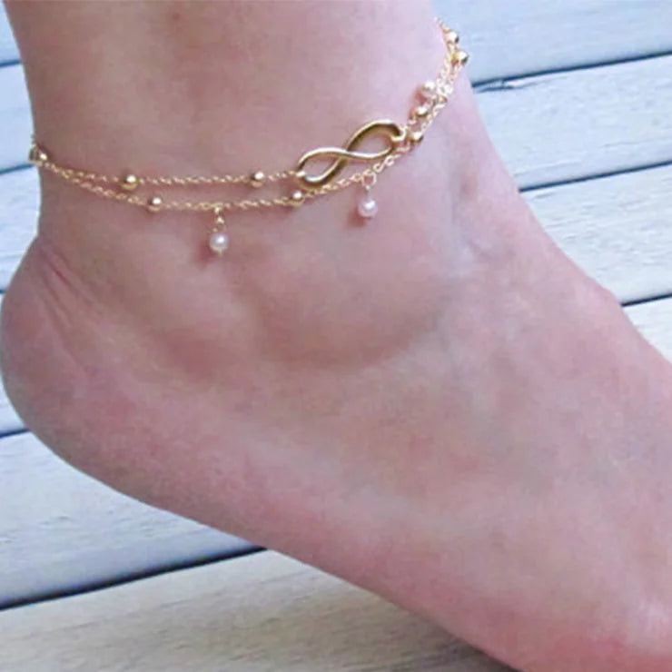 Lucky 8 Pearl Jewelry - Pearl Anklet