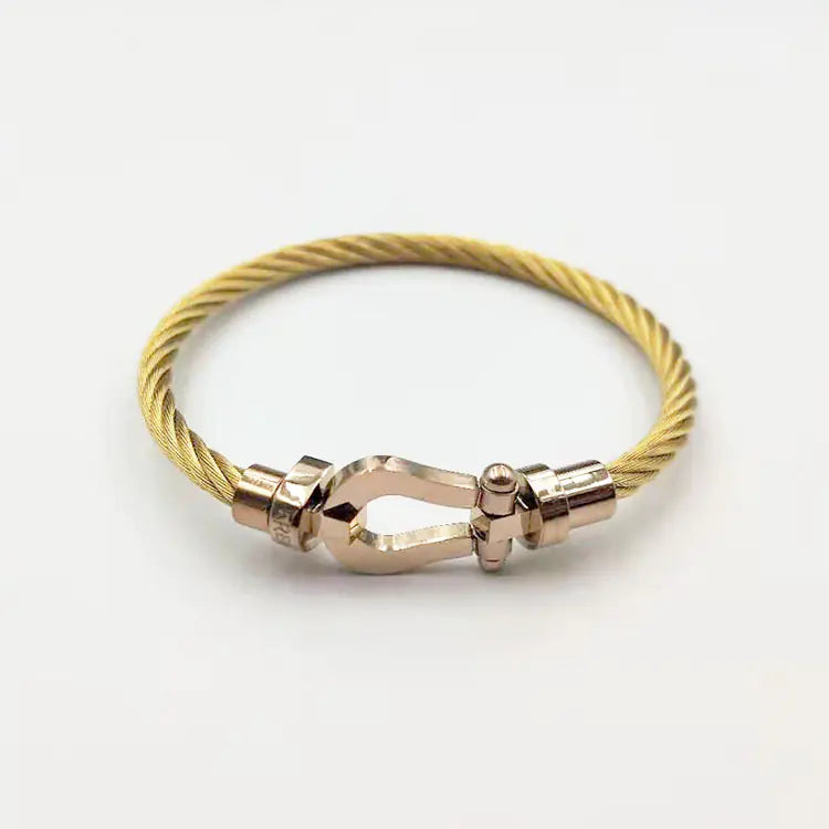 Horseshoe Magnetic Stainless Steel Wire Bracelet