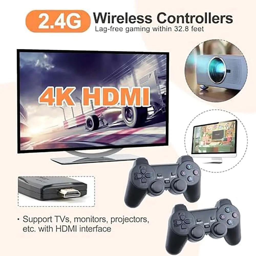 M8 Mini Game Console – Wireless, 64G SD