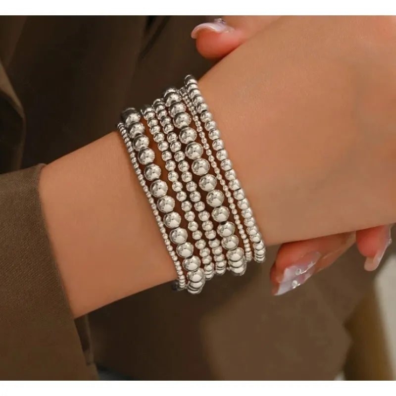 Light Luxury Minority Advanced Design Bracelet 7-piece Set