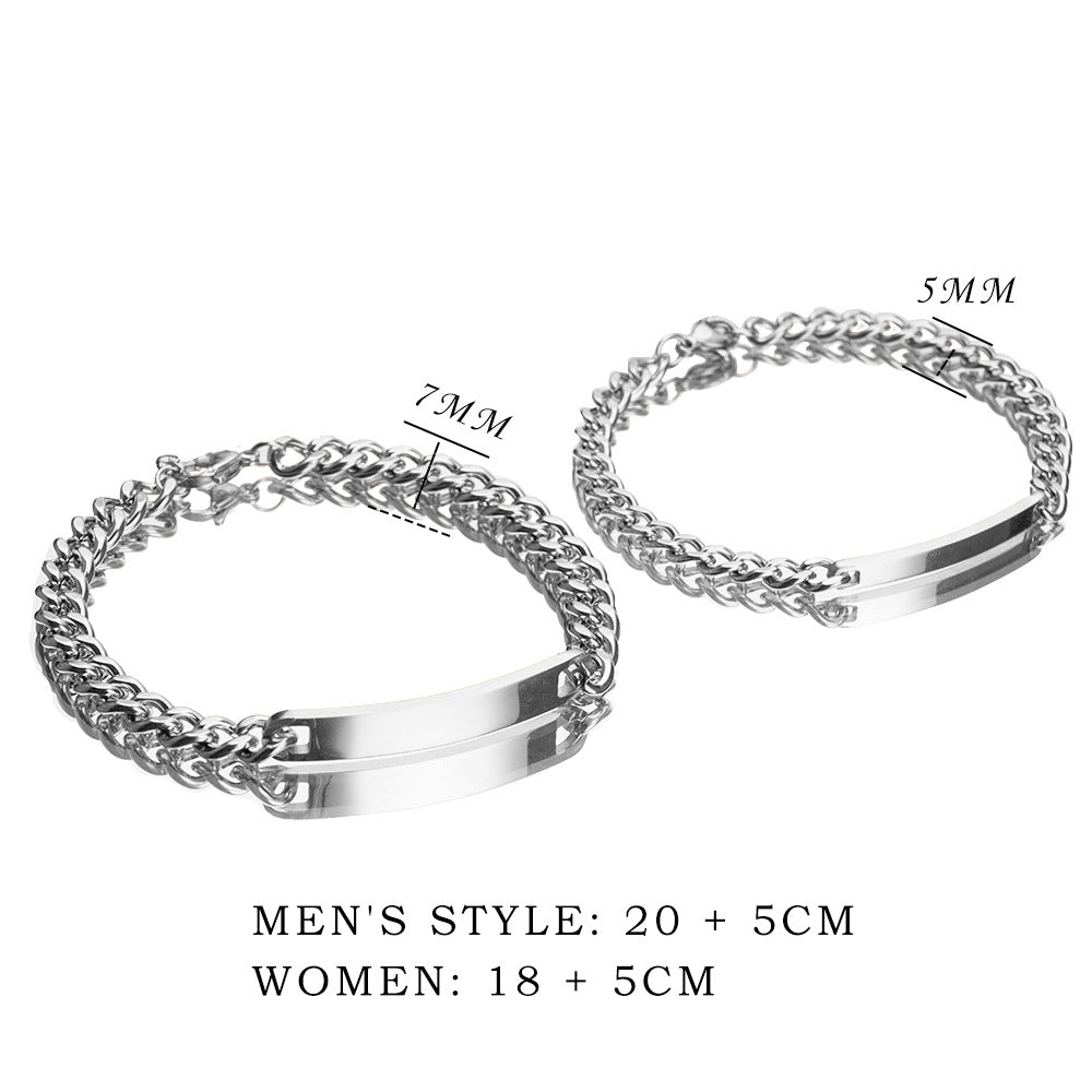 Timeless Bond – Stainless Steel Couple Bracelet