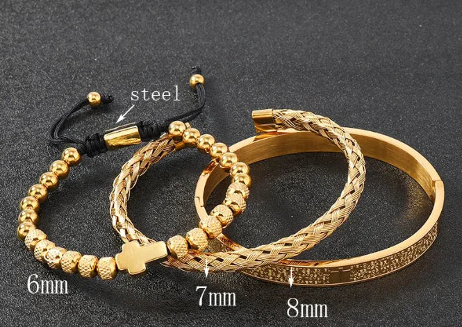 Steel Cross Adjustable Bracelet