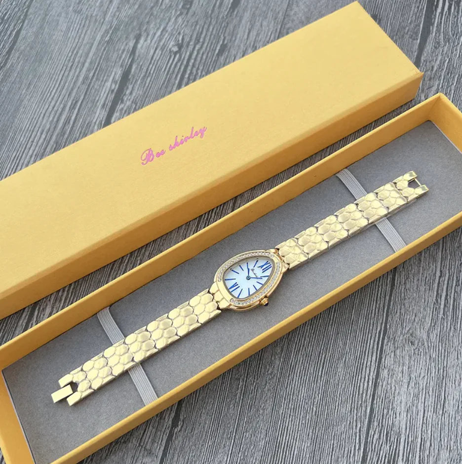 Women's Elegant Quartz Watch with Steel Belt