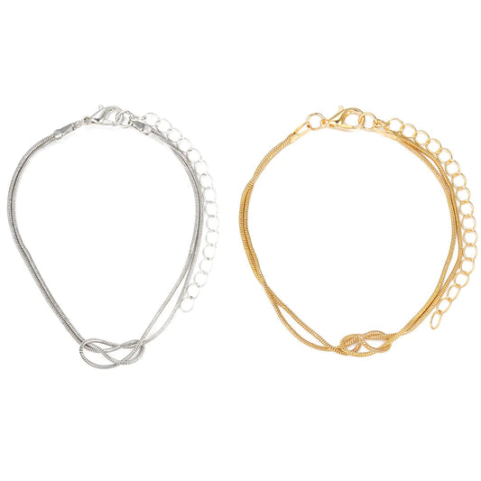 Twined Gold & Silver Unity Bracelets
