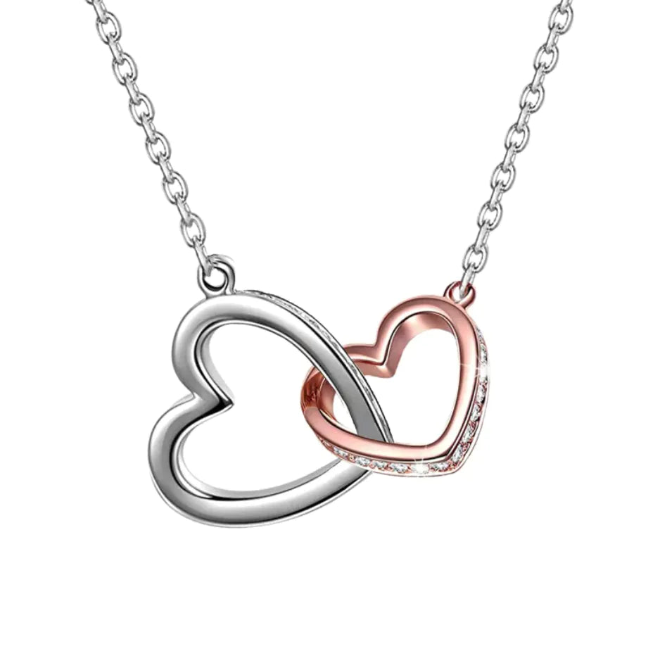 Dual Heart Silver Pendant