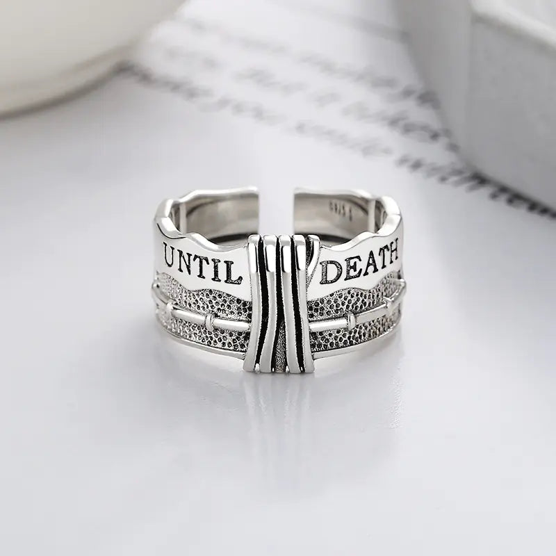 S925 Vintage Silver Charm Ring