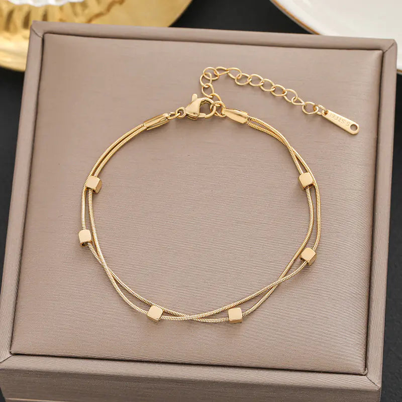 Stylish Minimalist Titanium Steel Bracelets for Women
